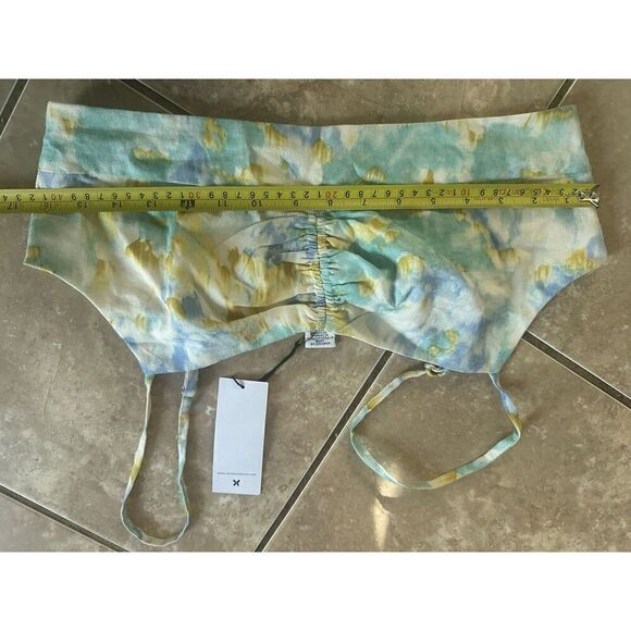 NWT Christian Lacroix M Linen Blend Crop Printed Top Colorful Adjustable Modern - Picture 6 of 6